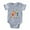 Heather Gray, variant on - Retro Boxing Men - Cute Infant Baby Football Bodysuit