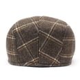 thumbnail image 3 of SikaFu Autumn And Winter Cotton Old Man Hat Retro Checkered Berets Forward Hat Men's Peaked Hat Outdoor Travel Hat, 3 of 5