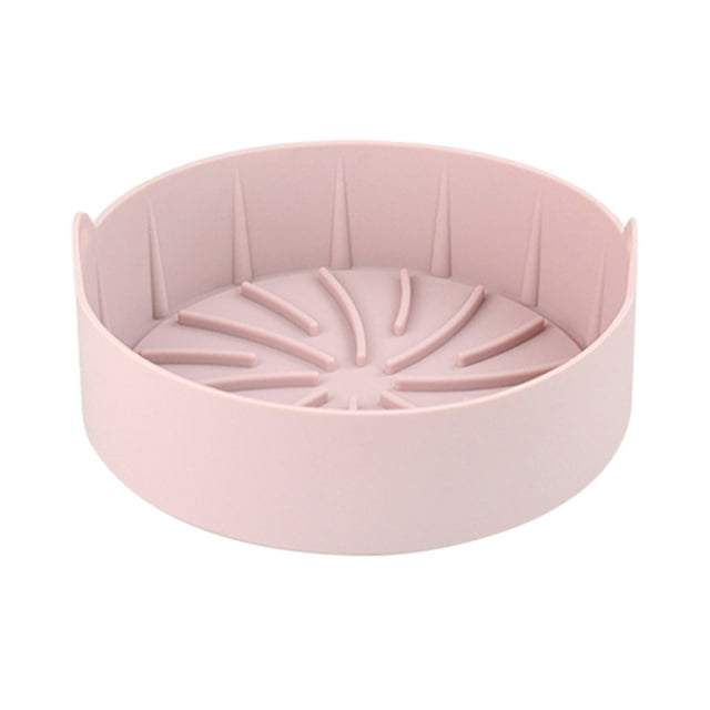 Freidora de aire Injueey olla de silicona cesta redonda Rosado 22cm