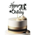 thumbnail image 2 of Glittered Elegance Happy Birthday Glittered Cake Topper - Party Supplies Decorations Decor (70th Birthday, Black), 2 of 7
