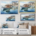 thumbnail image 4 of Designart "Reflective Moments at the Harbor Port VIII" Nautical & Beach Floater Framed Wall Decor, 4 of 7