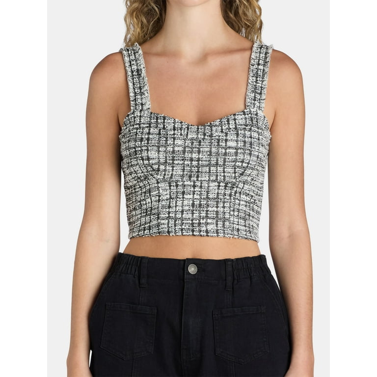 Madden NYC Juniors’ Sleeveless Boucle Top, Sizes XXS-XXL