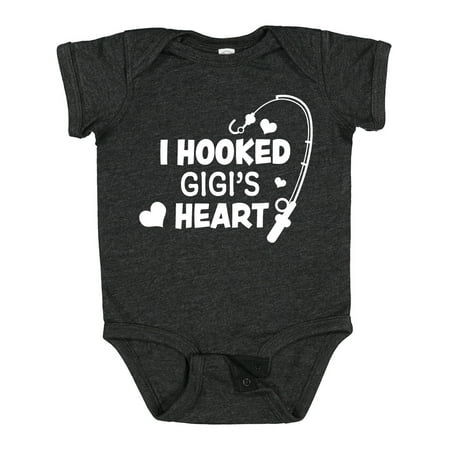 

Inktastic I Hooked Gigi s Heart with Fishing Rod Gift Baby Boy or Baby Girl Bodysuit