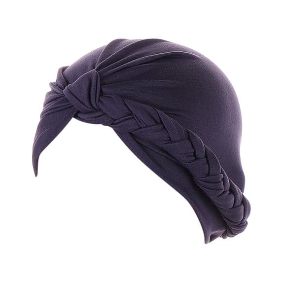 Siminsem Head Hat Cap Ethnic Bohemian Cover Wrap Turban for Ladies Under $8 Multicolor Side Braid Hijab Hat Color Baotou Muslim Hat Soft Stretchy Daily Turban Headwear for Women