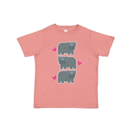 

Inktastic Hippo Cute Hippotamus Animals Gift Toddler Toddler Girl T-Shirt