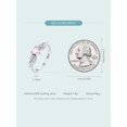 thumbnail image 3 of 1pc Exquisite Cubic Zirconia Heart & Wing Decor Silver Ring For Women For Gift, 3 of 5
