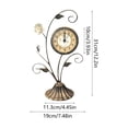 thumbnail image 3 of Hovilon Vintage Floral Table Clock, Silent Non-Ticking Antique Desk Clock, Wrought Iron Butterfly Decorative Ornament for Bedroom Living Room Shelf, Classic Home Decor Centerpiece Gift, Black, 3 of 6