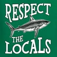 thumbnail image 6 of Wild Bobby Respect The Locals Save Our Oceans Shark Animal Lover Unisex Graphic Hoodie Sweatshirt, Kelly, Medium, 6 of 6