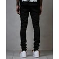 thumbnail image 2 of GFTD LA Los Angeles Men's Skinny Fit Benson Black Denim Jeans (29, Black), 2 of 8