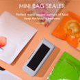 thumbnail image 2 of ckepdyeh Sellador de bolsas de plástico para almacenamiento de paquetes Mini máquina selladora Prácticas pegatinas y sellos para alimentos Snack Accesorios de cocina Blanco, 2 of 8