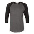 thumbnail image 1 of 5050 Raglan Three-Quarter Sleeve Tee, XS, Heather BlackBlack, 1 of 1