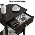 thumbnail image 5 of Costway Nightstand End Table Storage Display Bedroom Furniture Drawer Shelf Beside Brown, 5 of 10