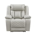 thumbnail image 5 of OakvillePark Orinthal Faux Leather Power Reclining Chair with LED and Charging Ports, Gray, 5 of 17