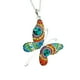 thumbnail image 2 of Juego de aretes y cadena ZVEZDA con dije mariposa plata mexicana ley .925 multicolor, 2 of 5