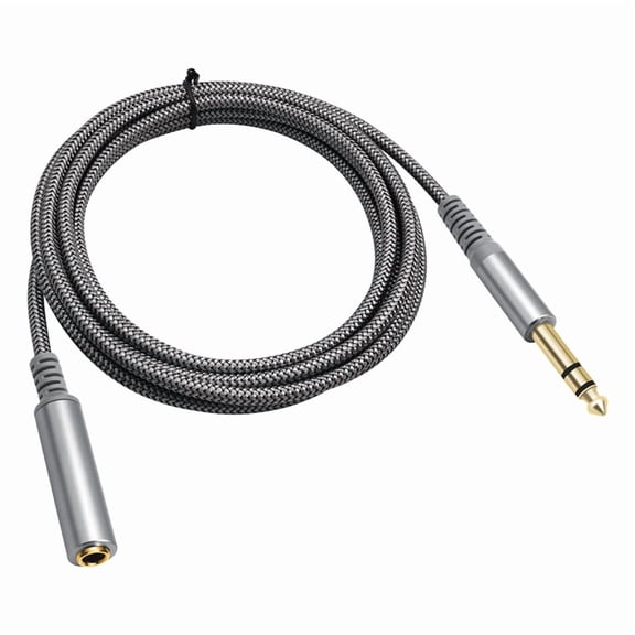 1/4 Inch to 6.35mm Audio Cable 1/4 Male to 6.35mm Female Stereo Adapter Cord for Amplifiers Guitar Keyboard Piano 300cm