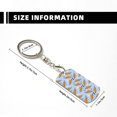 thumbnail image 4 of Goofa Cute Sloth Printed Rectangular Metal Keychain Bag Charm Floral Charm for Purse Keys Metal Keyring Gift for Women Accessories, 4 of 7