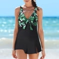 thumbnail image 1 of EGNMCR Tankini Maillots de Bain pour Femmes Grande Taille Imprimé Bikini Rehausseur, 1 of 9