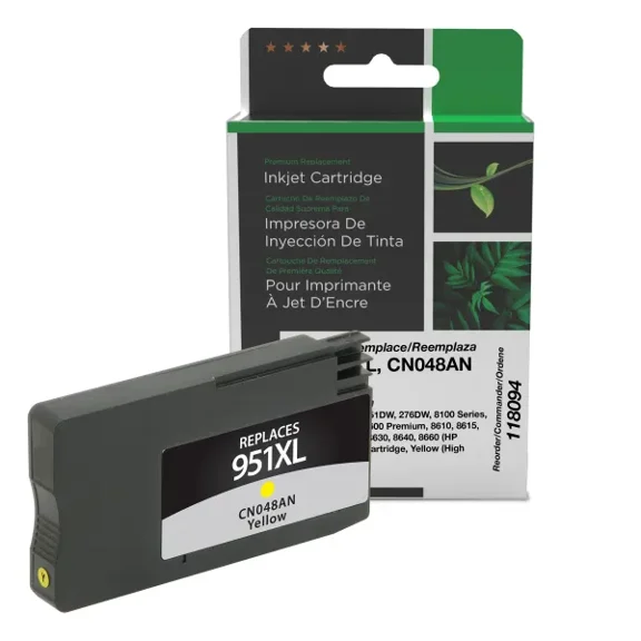 Remanufactured Clover Imaging High Yield Yellow Ink Cartridge compatible with HP 951XL (CN048AN)