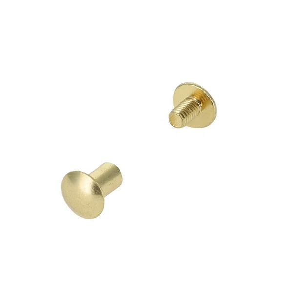 Chicago Screws, Dome Cap, Natural Brass, Solid Brass-LL (50 per bag), Multiple Sizes