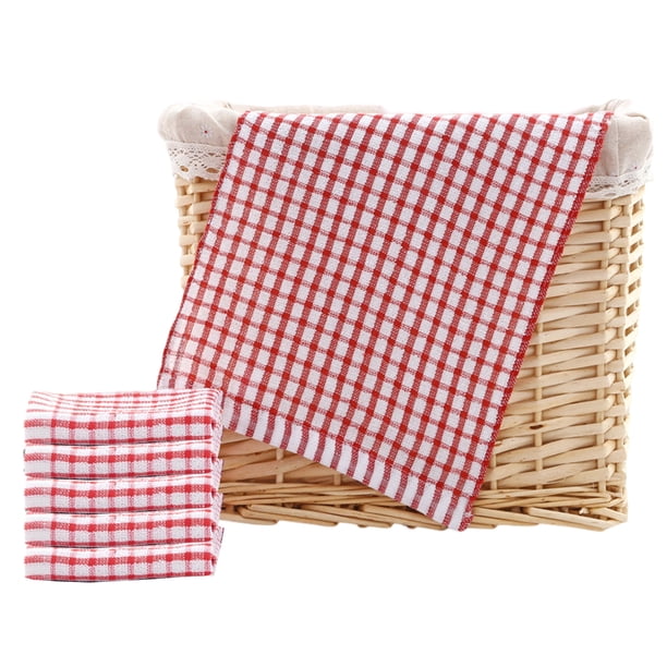 Paños de cocina de algodón a granel de 16 x 11 pulgadas, paquete de 6 paños de cocina para secar platos, ropa y paños de cocina