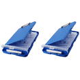 thumbnail image 1 of 2X Clip Board Organizer Clipboards with Storage Nursing Clipboard Foldable File Folder Plastic Clipboard (Blue), 1 of 7