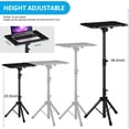 thumbnail image 2 of Projector Stand Tripod Adjustable, Laptop Tripod Stand Height from 23.5 to 46.5 inches with Gooseneck Phone Holder, Laptop Floor Stand for Office, Home, Stage, Studio, DJ Racks Holder Mount, 2 of 7
