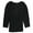 Black - BLACK, variant on Womens Pleated Shoulder Pullover Blouse, Black, Large