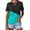Blue, variant on Crew Neck Oversized Graphic Tshirts for Women Pull-on Short Sleeve Refreshing Gray T-Shirts Casual Modern Patchwork Tops Gray,S