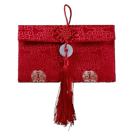 

Farfi Tassel Design Red Packet Multiple Patterns Traditional Fabric New Year Red Packet for Wedding (Type 20)