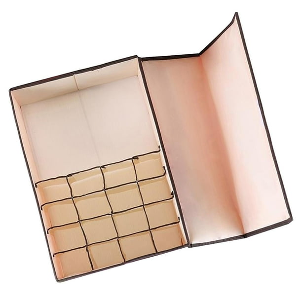 Cajón para Ropa Interior Soledad Organizador de Sujetadores y Calcetines Lavable Marrón