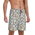 thumbnail image 2 of Wukai White Popcorn Men’s Short Pajama Pants With Pockets Soft Sleep Pj Shorts for Men-3X-Large, 2 of 6