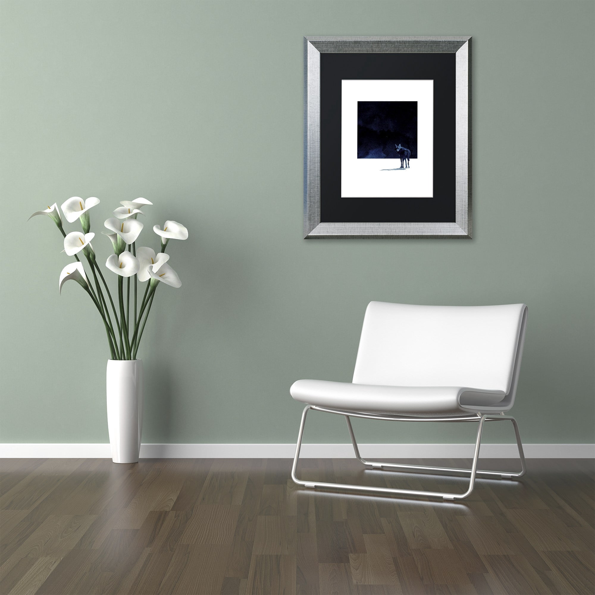 Trademark Fine Art 'I'm Going Back' Canvas Art by Robert Farkas, Black Matte, Silver Frame