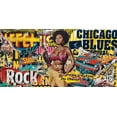 thumbnail image 2 of Durrey, Laurent 24x14 Black Ornate Wood Framed with Double Matting Museum Art Print Titled - Chicago blues, 2 of 4