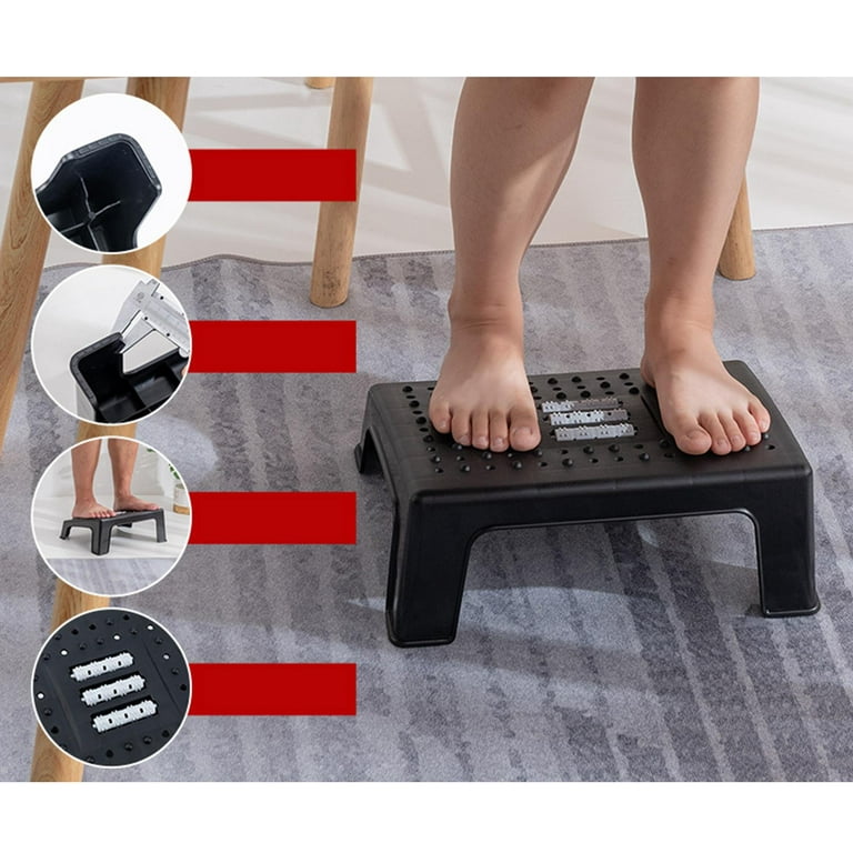 1pc Massage Foot Rest for Under Desk - Adjustable Foot Stool for Home and  Office Use