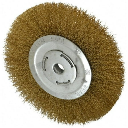 

Value Collection 8 OD 5/8 Arbor Hole Crimped Brass Wheel Brush 1 Face Width 1-3/4 Trim Length 0.014 Filament Diam 4 500 RPM