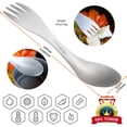 thumbnail image 2 of Titanium Spork 2-in-1 Ultralight Spoon Fork Cutlery for Outdoor Camping, 2 of 5