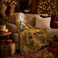 thumbnail image 3 of Printed Flannel Throw Blanket with Rustic Autumn Farmhouse Wild Turkeys, 3 of 9