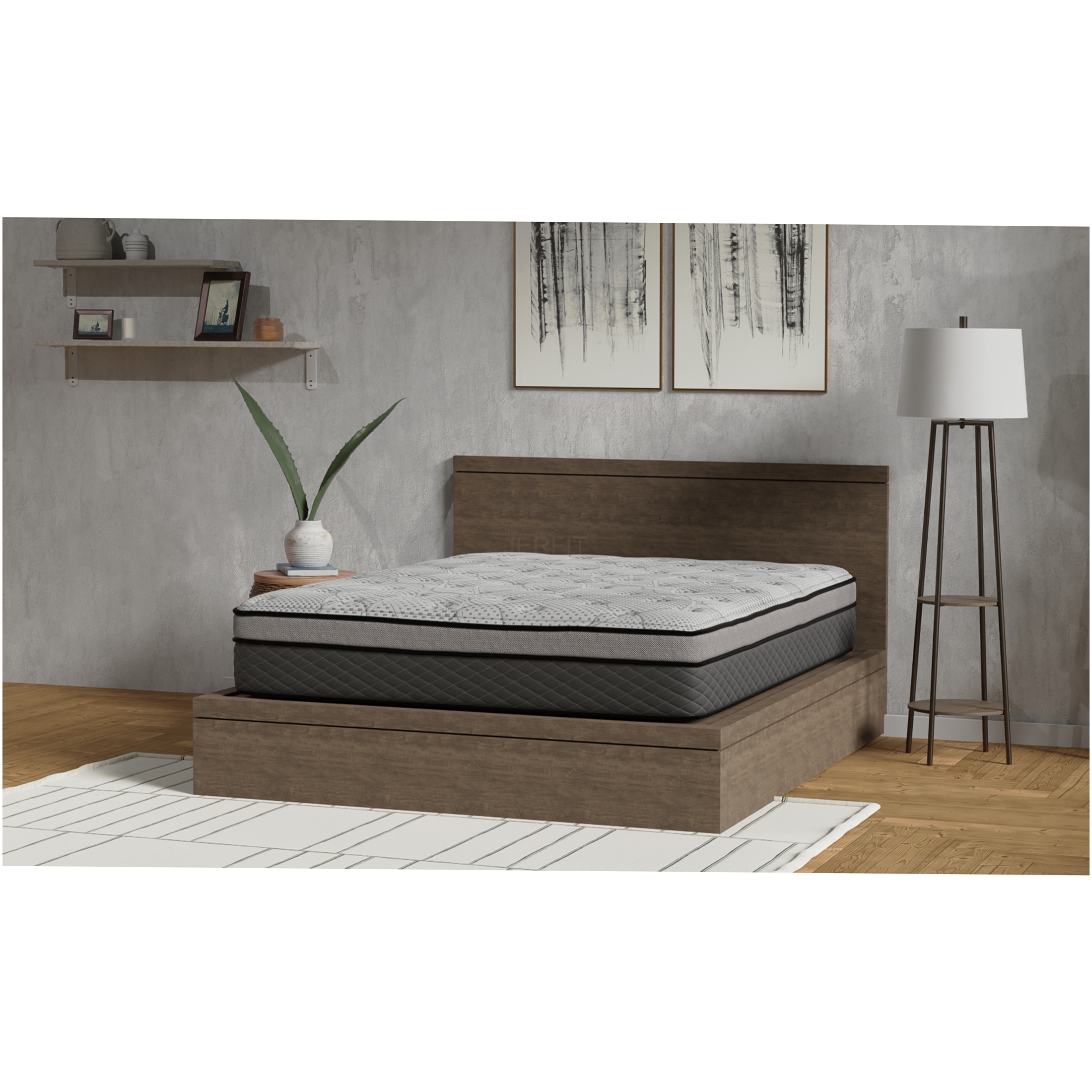 JERFIT 12 Inch King Size Mattress, Medium Firm Hybrid Mattress with Gel Infused Memory Foam Pocket Springs for Cooler Sleep, Motion Isolation, Edge Support