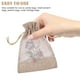 thumbnail image 5 of unbranded 10Ud Bolsa Con Cordón Beige Para Guardar Joyería Y Accesorios Con Ventana Clara, 5 of 6