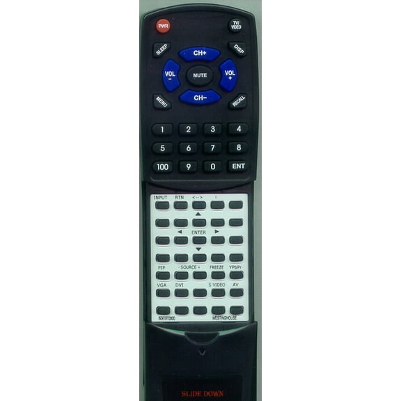Replacement Remote for WESTINGHOUSE 5041810000, RT5041810000, LVM37W1, LVM42W2, LVM47W1