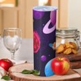 thumbnail image 2 of Galaxy 20oz Stainless Steel Skinny Tumbler – Vacuum Insulated Slim Travel Cup with Lid & Stainless Steel Straw, 360° Full Wrap Printed Tumbler for Home, Office & Outdoor Use, Starry, 2 of 6