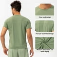 thumbnail image 4 of Sudaderas para hombre Sudaderas extragrandes de manga corta Camisetas para correr holgadas de secado rápido para hombre Adepaton BST3004335-5, 4 of 6