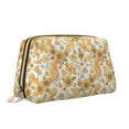 thumbnail image 2 of Rateoe Retro 70s 60s Flower for Travel Makeup Bag,Large Capacity Cosmetic Bags for Women,Waterproof Portable Pouch Open Flat Toiletry Bag Make up Organizer, 2 of 8