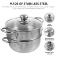 thumbnail image 4 of Siliaire Stainless Steel Stock Pot with Glass Lid, Easy to Clean, 4 of 7