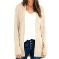 thumbnail image 1 of Tranfacy Winter Coats for Women, Lightweight Cardigans for Women, Solid Color Button Front Knit Cardigan with Convenient Pockets, 1 of 3