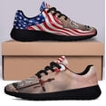 thumbnail image 3 of Faith Over Fear Jesus ChriStan Cross American flag Shoes Sneakers Black Size 3.5, 3 of 7