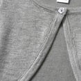 thumbnail image 2 of Mooqilaa Girls Knitted Cardigans, Cropped Lightweight Long Sleeve Open Front Kids Cardigan Sweaters Gray Size 5-6 T, 2 of 6