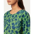 thumbnail image 5 of Moomaya Printed Asymmetric Tops For Women, Poly Rayon Long Sleeve Tunic Top, 5 of 8