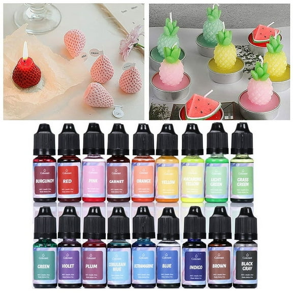 Soumake 10ml Epoxy Pigment DIY Highly Concentrated Liquid Candle Making Resin Coloring Pigment for Paint