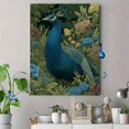 thumbnail image 4 of Peacock Floral Canvas Print, Wall Decor for Living Room Bedroom Dining Room Hallway Office Hotel, 4 of 8